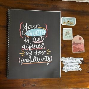 SPIRAL LINED NOTEBOOK NEW plus 3 stickers